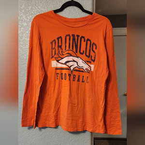 Denver Broncos NFL Team Apperal Long Sleeve‎ Orange T-Shirt, Size XL